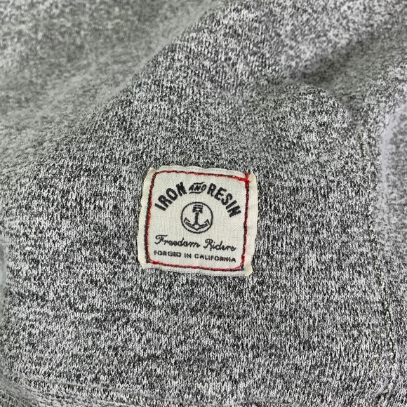 Iron And Resin Hoodie Men Large Sweater Pullover Gray Huckberry - Picture 3 of 10